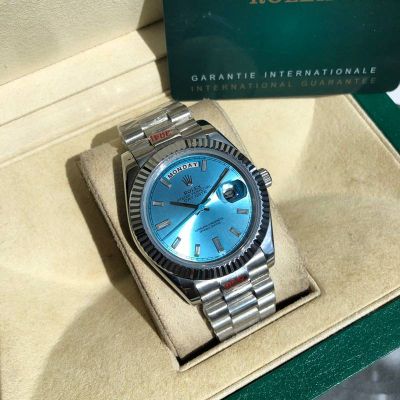 ROLEX Day-date 904L Steel 8205 Movement 41MM Light Blue Watch